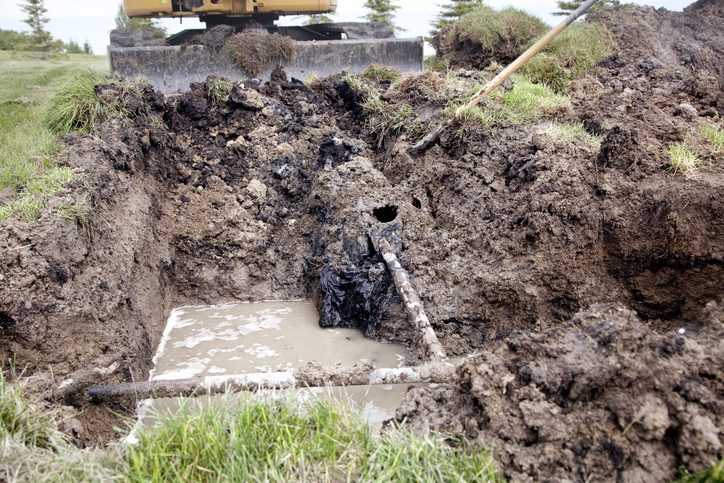 A septic dig site